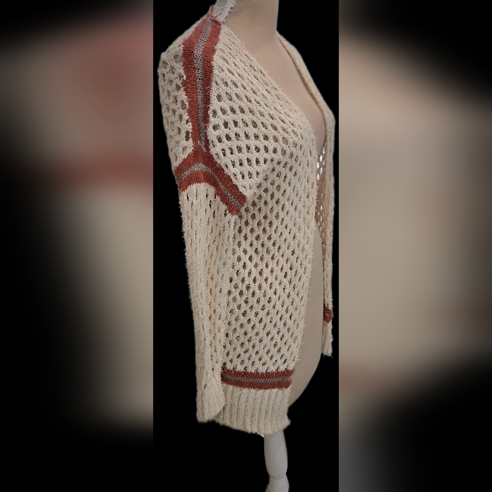 XS/S Amuse Society Malita Oversized Open Front Open Weave Cardigan